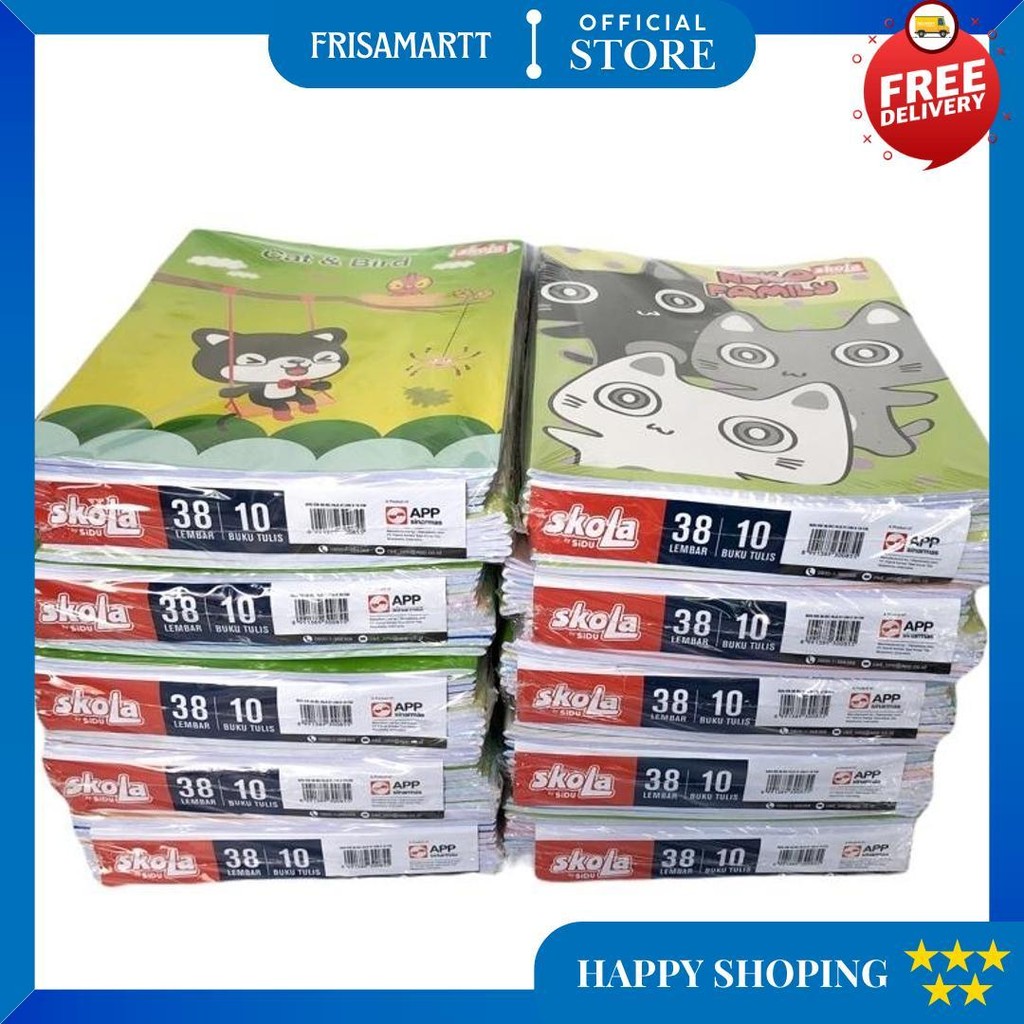 

Buku Tulis Sidu Skola 38 Lembar Murah / Buku Sekolah 1 Pak Isi 10 Buku D Sale