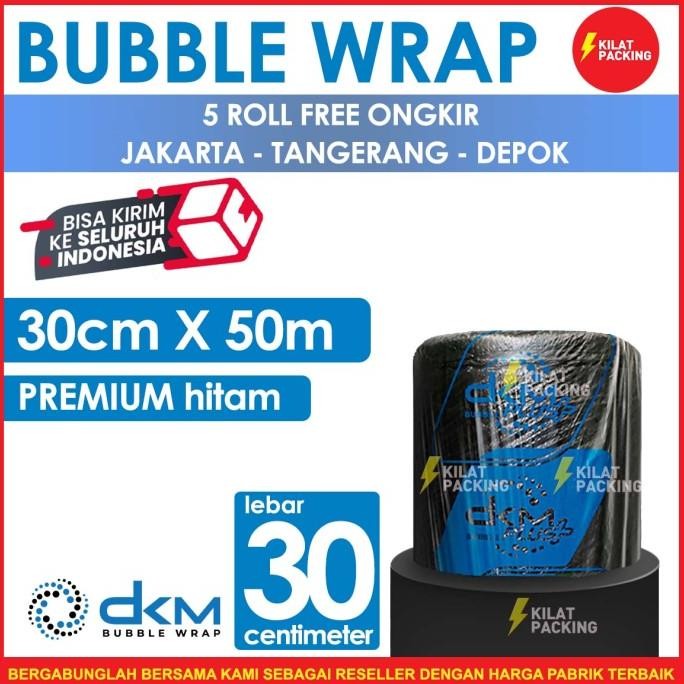 

tersedia plastik bubble wrap 30cm x 50m | bubble wrap dkm+ hitam tebal /roll