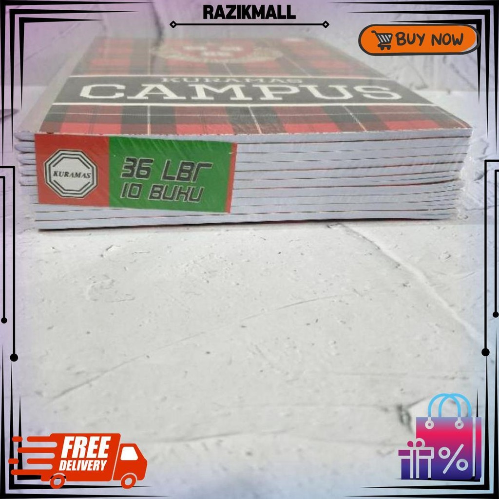 

(10 Pcs) Buku Tulis Campus Kuramas 36 Lembar Ukuran Panjang D Cod