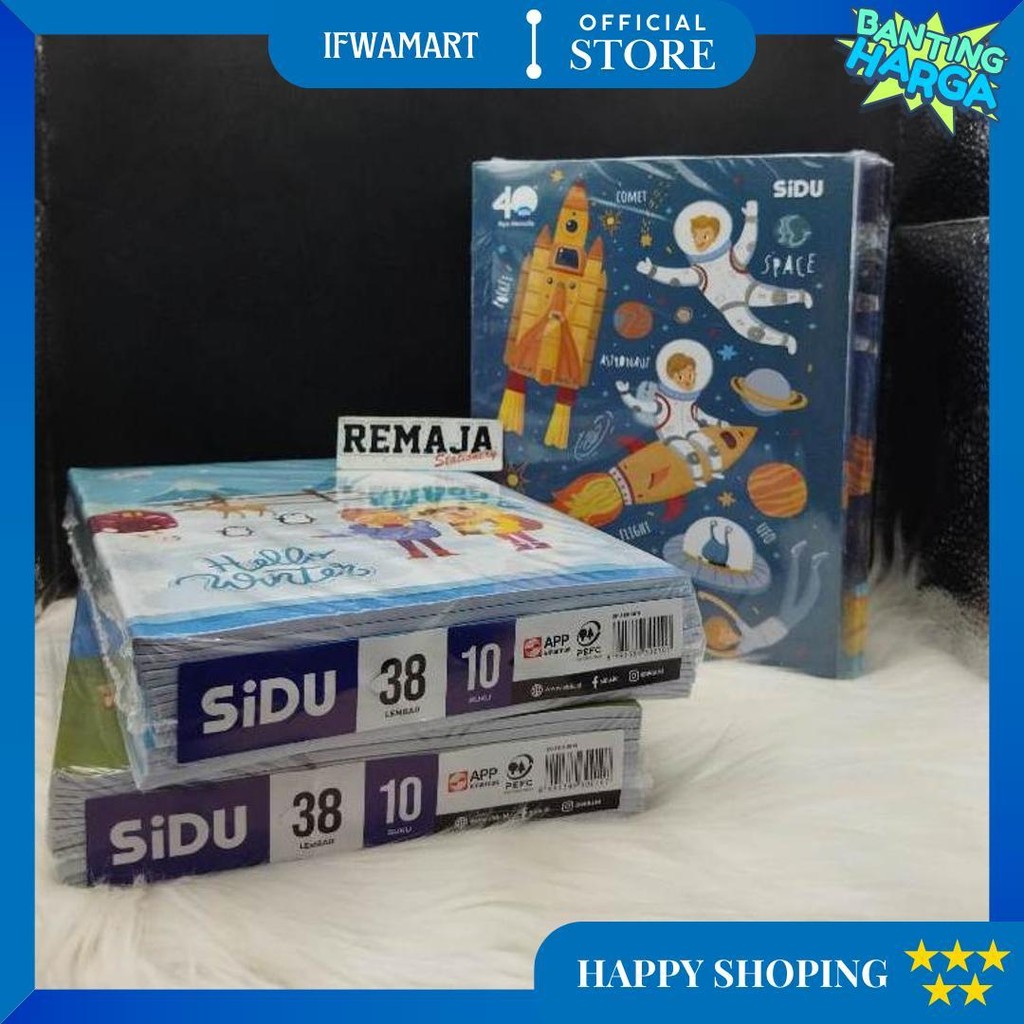 

Buku Tulis Sidu 32 & Sidu 38 ( Khusus Isi 38 Free Stiker Nama 10 Pcs ) D Termurah