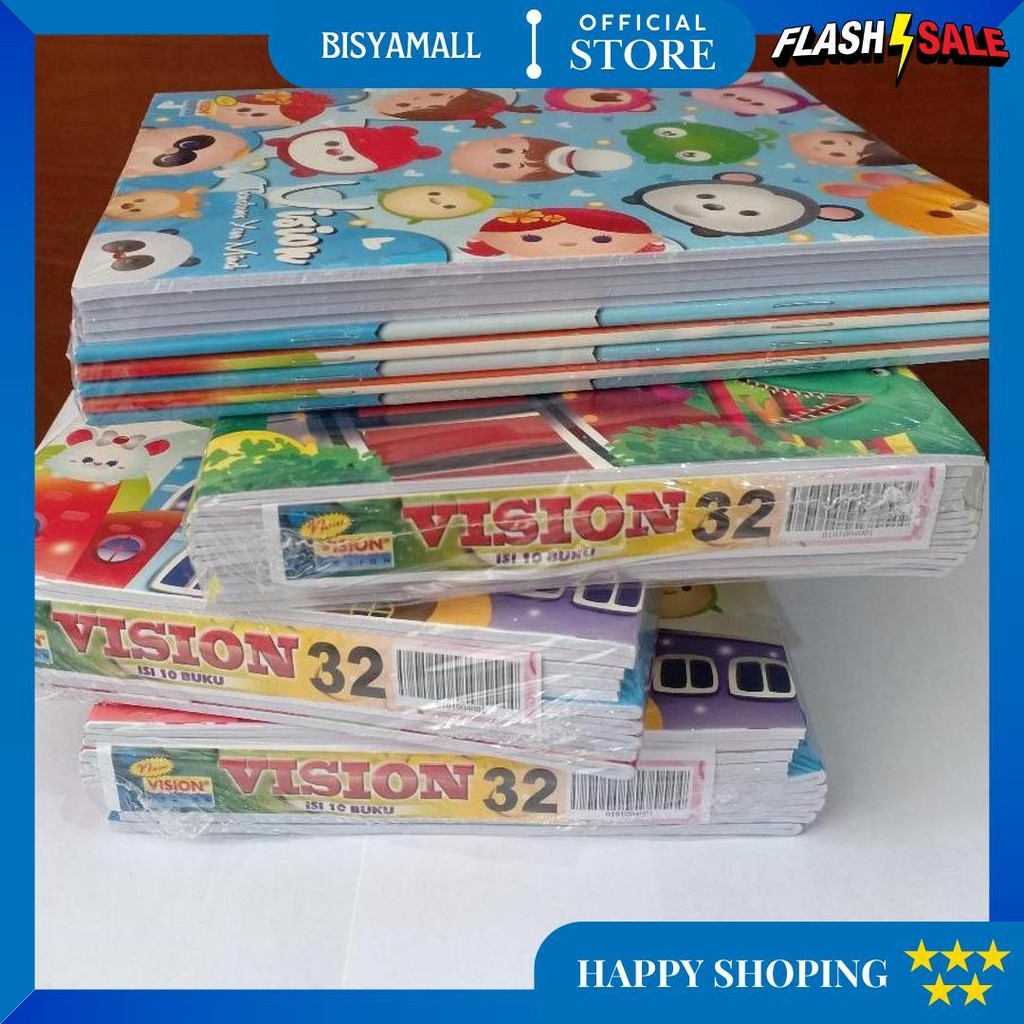 

[ Pak ] Buku Tulis Vision 32 Lembar Grosir (Isi 10 Buku) D Sale