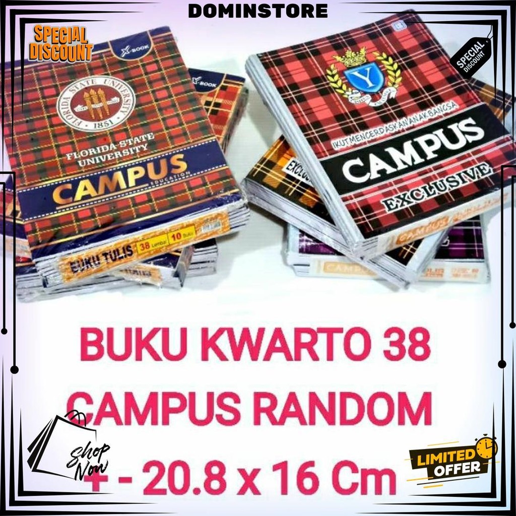 

Buku Tulis 38 Lembar Campus Isi 10 Buku Random D Terlaris
