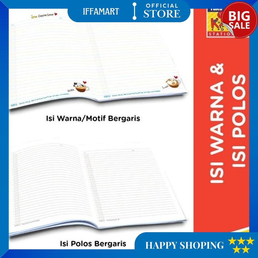 

(1Pack:10Pcs) Kiky Buku Tulis Isi 58 Lembar Termurah! Best Seller / Buku Tulis Sekolah Kiky Berkualitas Isi 58 Lembar 10 Buku / Buku Tulis Kiky Warna Isi 10 Buku D Gratis Ongkir