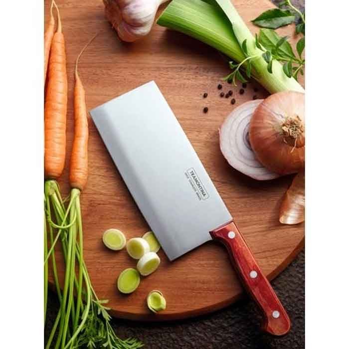 ORI Brazil Pisau Golok Daging Tramontina 7" Gagang Kayu / Tramontina Polywood