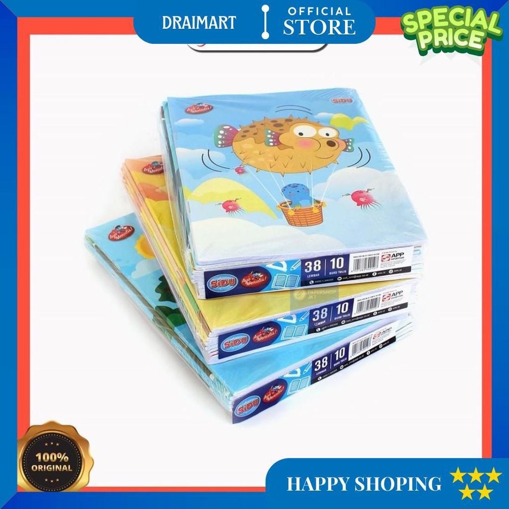 

Buku Tulis Sidu 38 Lembar (Pack / Isi 10 Pcs) D Terlaris