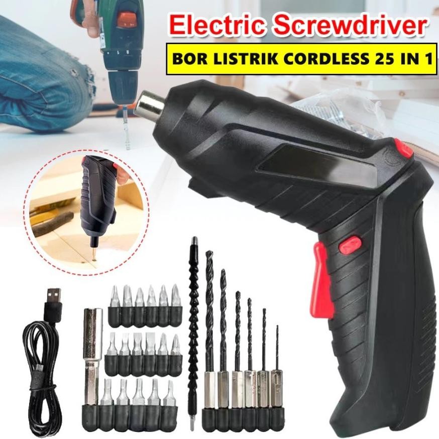 Uj-53 Tr24 Mesin Bor Listrik Portable Charger 3.6V 25In1 Obeng Elektrik 25 In 1 Hemat