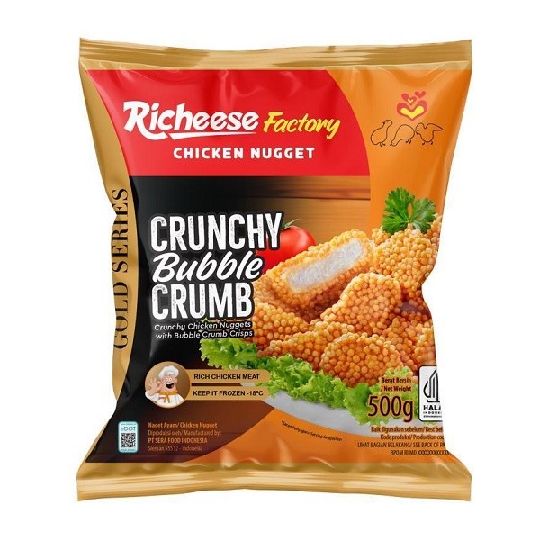 

RICHEESE CHICKEN NUGGET BUBBLE CRUMB GOLD 500 GR