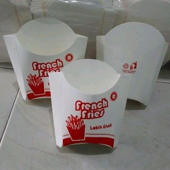 

er-6 Am67 dus kentang French fries isi 50 lembar , kertas kentang , bisa kostum Viral Premium