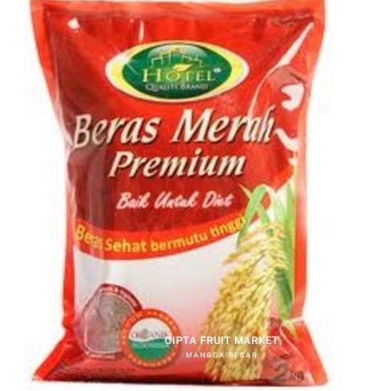 

tersedia beras merah cap hotel 2 kg