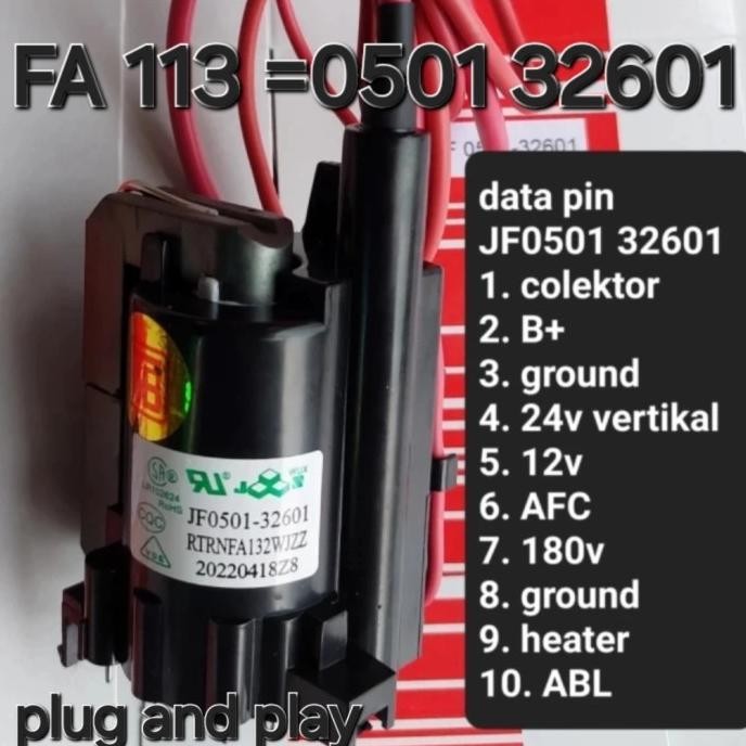 Murah ( JF0501 32601 ) FLYBACK PLAYBACK TV SHARP 21 FA113WJ FA 113 FA113 WJ BSC24-2688S 2688 S BSC 2