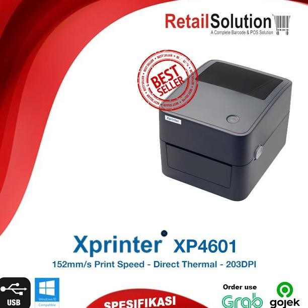 TERBARU - Printer Label Thermal USB Xprinter - XP4601 / XP-D4601 / XP-4601