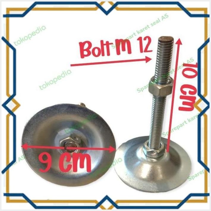 [SPA] KAKI ADJUSTER CONVEYOR M 12 / ADJUSTER FOOT KAKKI MEJA M 12
