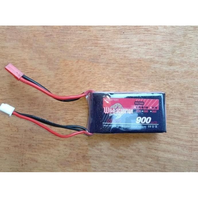 Terlaris Baterai Batre Battery Wild Scorpion Nano 900Mah 2S 25C