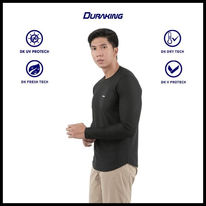 Duraking Running Jersey Long Sleeve (Man) Basic Color Tee Pakaian Olahraga Original Best Seller