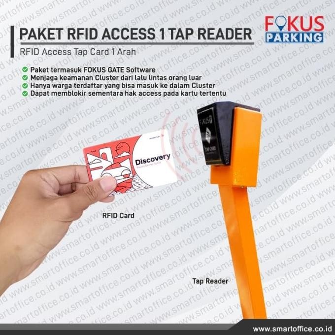 Diskon Paket Cardteck RFID Access Barrier Gate 1 Reader Tap Card + Software
