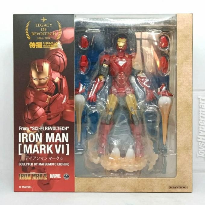 ORIGINAL Revoltech Iron Man Mark VI Avengers Marvel Kaiyodo