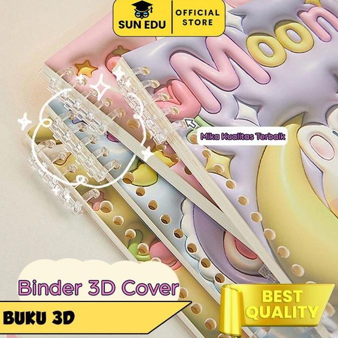

60 lembar Loose Leaf buku Notebook B5 3D cute cartoon/ Buku tulis sekolah binder kuliah Kertas Paper Stationery murah