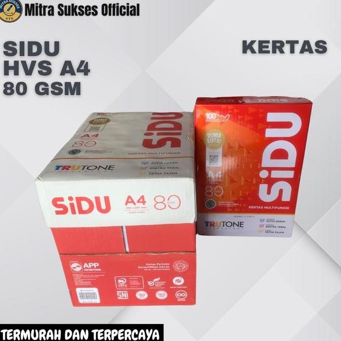 

KERTAS HVS A4 SINAR DUNIA / SIDU 80 GR [1 rim] putih murah