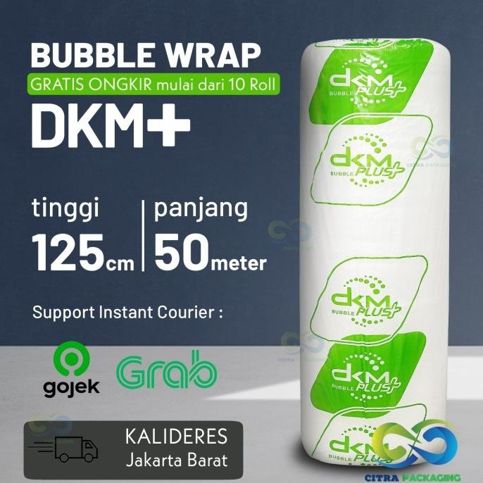 

tersedia bubble buble wrap murah premium 125 cm x 50 m bening - dkm green