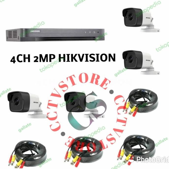 paket cctv 4 channel hikvision paket 4 kamera outdoor hikvision 1.3 mp
