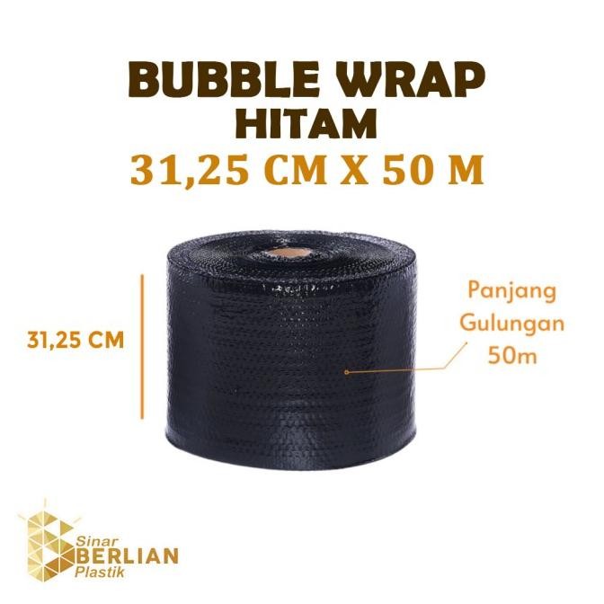 

tersedia plastik bubble wrap ekonomis 50 meter termurah - 31,25cmx50m hitam