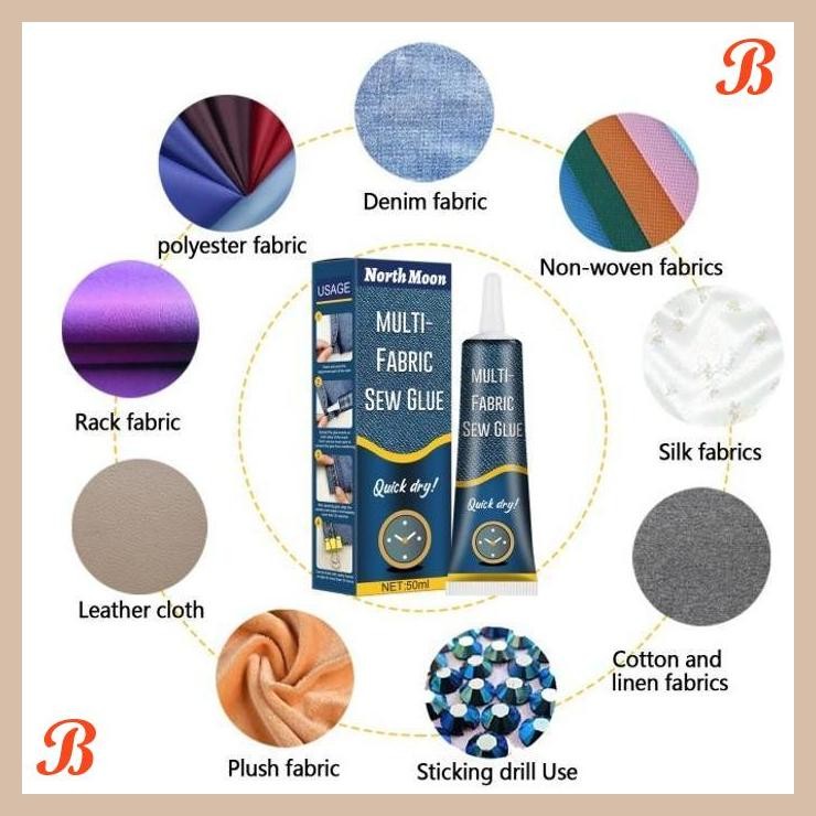 [CBM] 50ML LEM KULIT SINTETIS CEPAT KERING LEM PEREKAT KAIN SEW REPAIR KIT