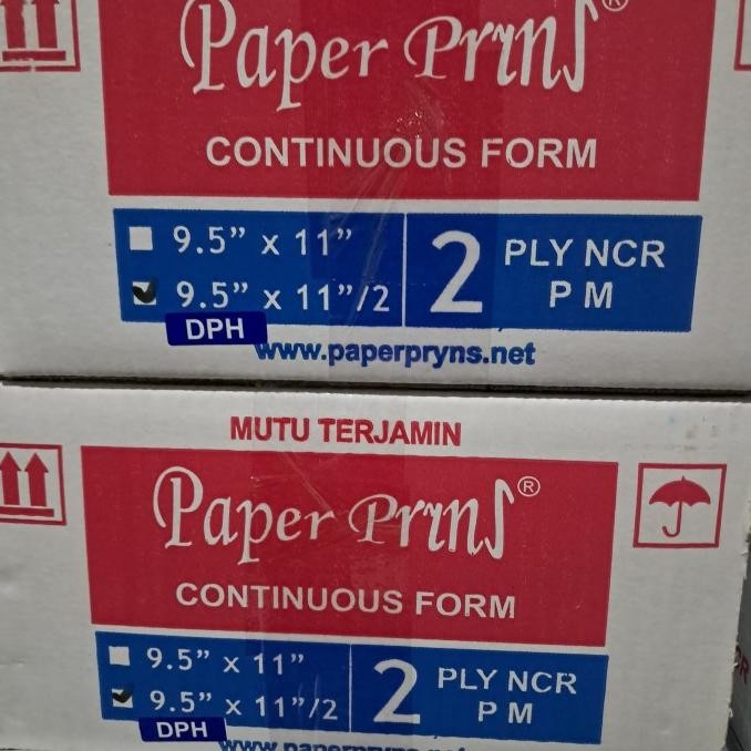 

KERTAS WARTEL DPH CONTINOUS FORM 2 PLY BAGI 4 murah