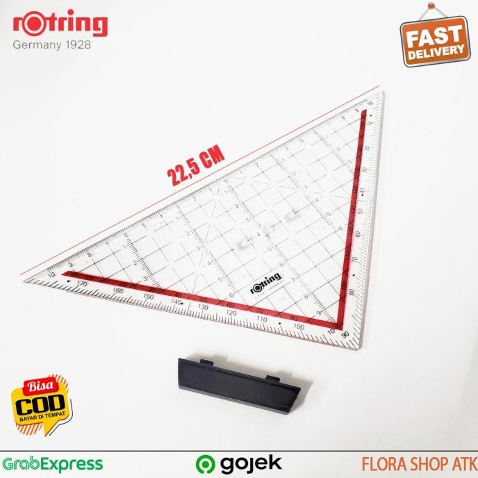 

Penggaris Segitiga 22 Cm Pegangan Rotring 22,5 Cm Penggaris Arsiktek