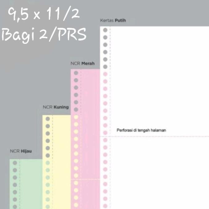

Continuous Form 5 ply 9,5 x 11/2 Paper Prins murah
