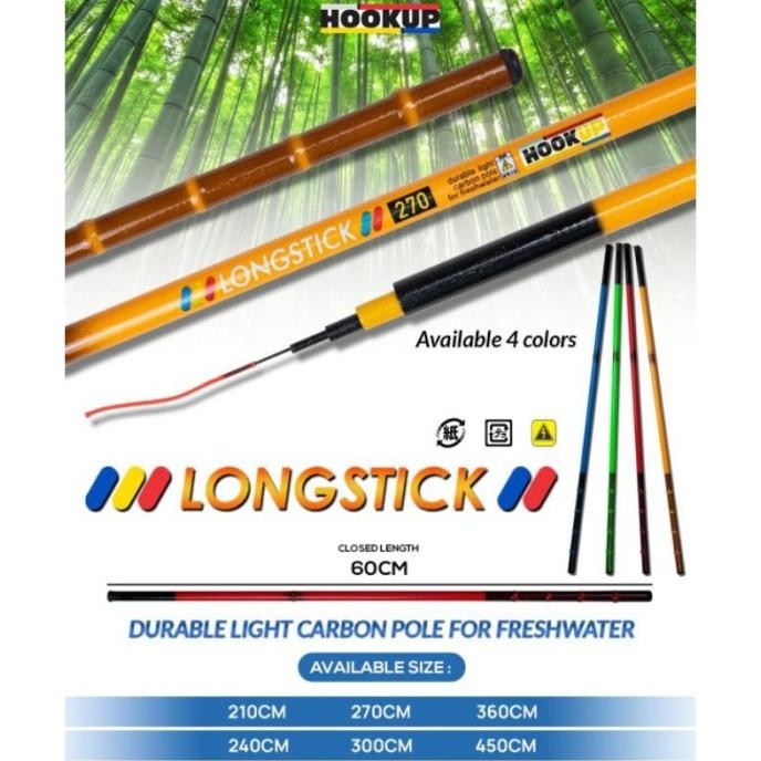 Terlaris Joran Tegek Hookup Longstick | Light Carbon Pole Hookup Longstick