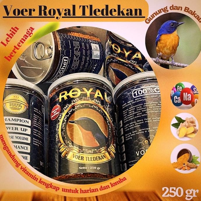 pakan burung tledekan voer royal mikro pellet 250gr murah