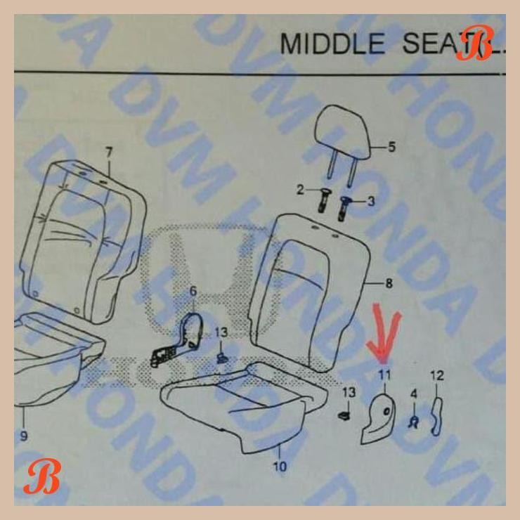 [DVM] COVER RECLINING JOK TENGAH KIRI BAGIAN LUAR BEIGE ORIGINAL MOBILIO