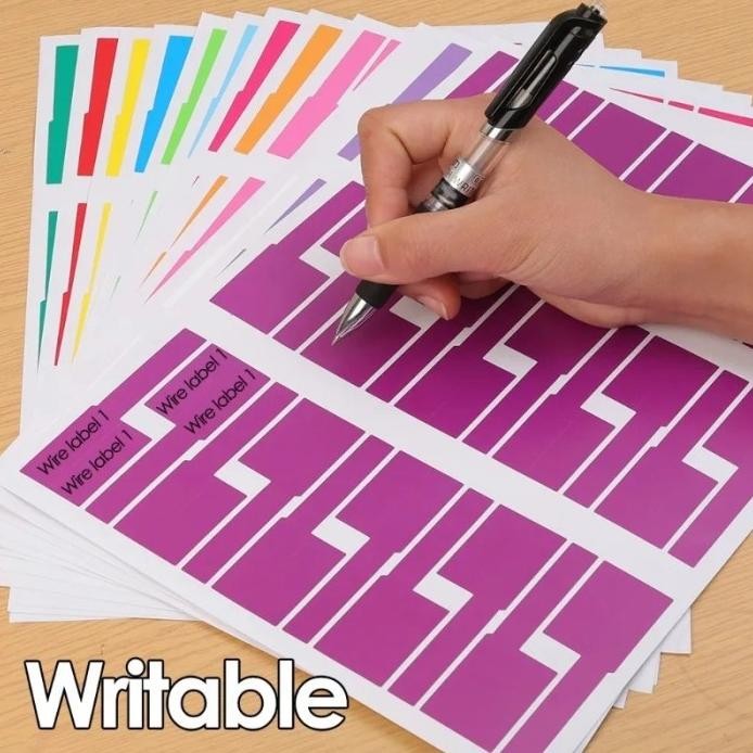 

300pcs Kabel Penanda Label Penanda Kabel Jaringan Stiker Label Kabel Jaringan Anti Air Cable Label Sticker Cable Tag Sticker murah