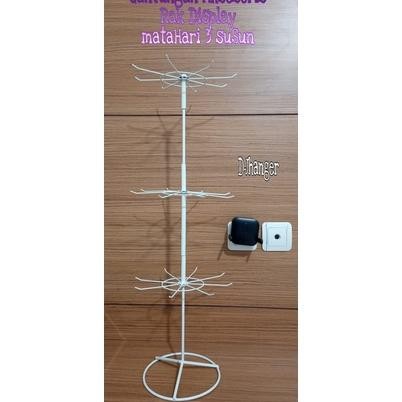 Rak Display Putar Matahari 3 Susun Gantungan Aksesories Display