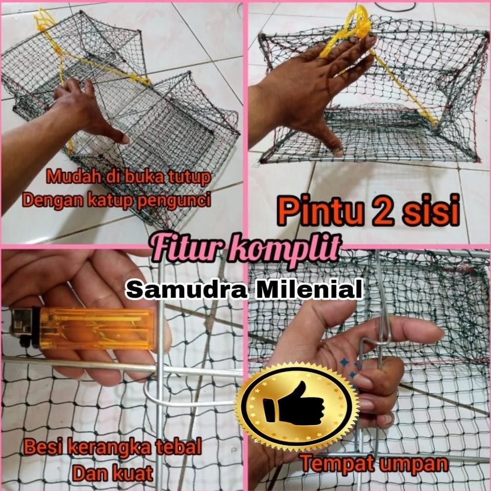 Bubu Jebakan Kepiting (Kawat Tebal) / Perangkap Kepiting 2 Pintu / Jebakan Kepiting / Jaring Ikan