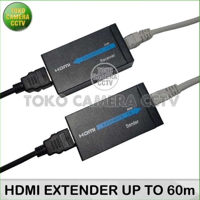 NEW HDMI EXTENDER SAMBUNGAN HDMI CONVETER HDMI TO LAN CAT5E CAT6 60M