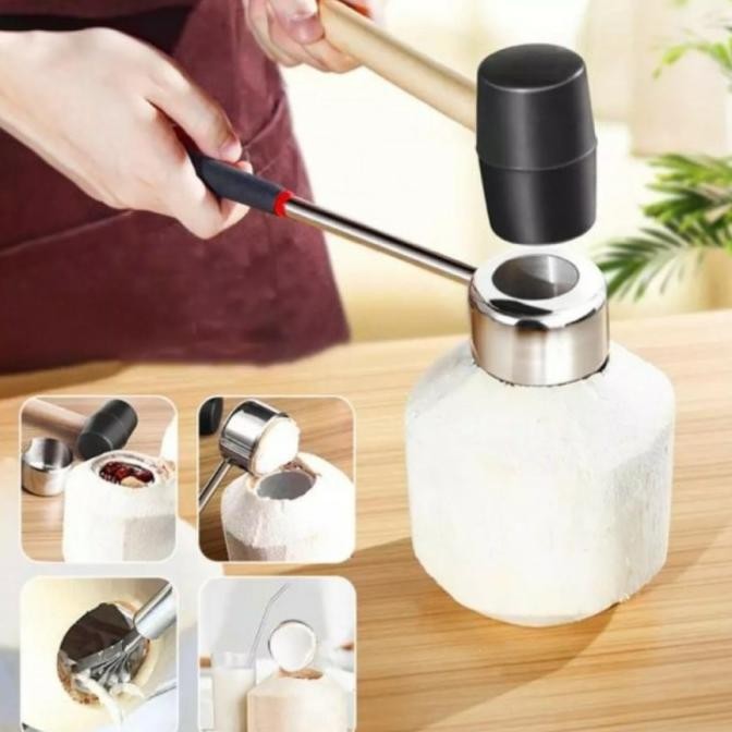 

ALAT PEMBUKA PELUBANG PEMBOLONG KULIT BATOK KELAPA COCONUT OPENER ORIGINAL DAN TERPERCAYA