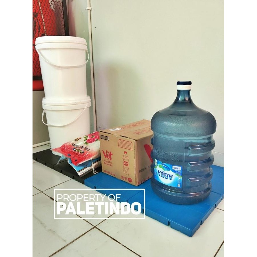 

Paket 6 Pcs Palet Plastik Flat Surface Untuk Gudang, Apotik, Rumah Sakit & Resto Futari 30 X 30 X 3 Cm Original