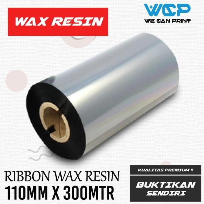 RIBBON WAX RESIN 110X300 METER RIBBON BARCODE 110 MM X 300 METER