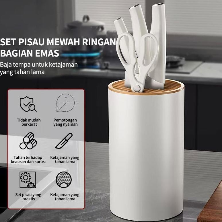 ''Terlaris" Sus304 Kitchen Knife 1 Set/Chef Knife Stainless /Pisau Set Dapur /Pisau Set Kualitas Tin