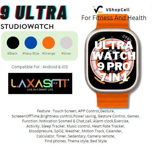 SMARTWATCH ULTRA WATCH 9 PRO (7 IN 1) LAXASFIT SERIES 9 ANDROID & IOS