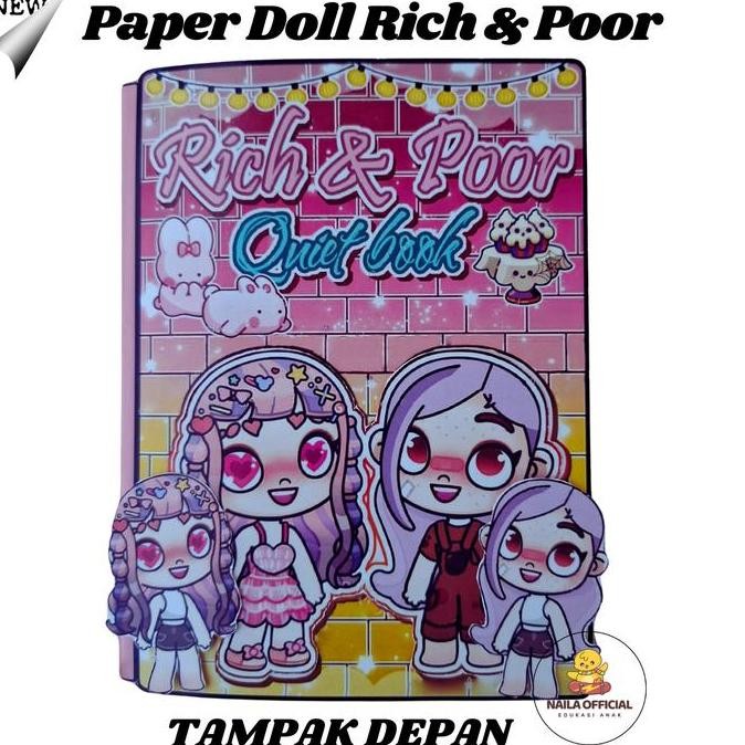 Paper Doll Avatar World Rich Poor Kaya Miskin Mainan Edukasi Anak Bongkar Pasang Lengkap Premium Bah