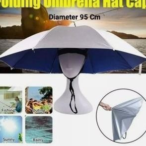 TERSEDIA Payung Topi Besar Ukuran Diameter 95Cm-Topi Payung Mancing Hiking Outd