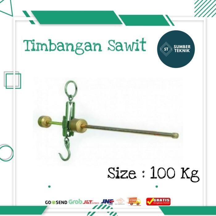 Timbangan Gantung Batang 100 Kg / Timbangan Sawit Kuningan 110 Kg Original Dan Terpercaya