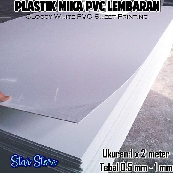 Plastik Mika Pvc Putih Uv Printing / Mika Kap Lampu 100 X 200 Cm Original