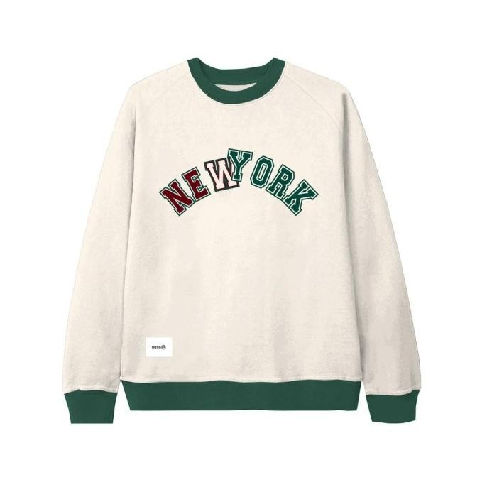 New Russ Sweater Crewneck New York Broken White