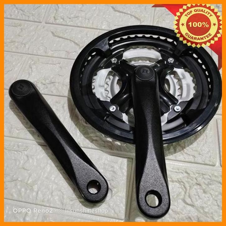 [MAR] CRANK SET ALLOY MTB PROWHEEL 3 SPEED UKURAN 28-38-48T ARM 170MM