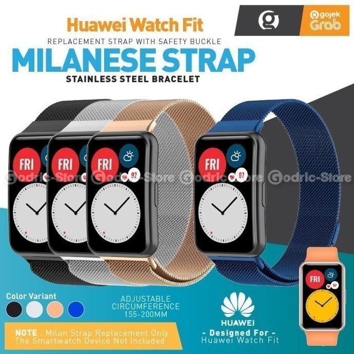 STAINLESS STEEL STRAP MILAN FOR HUAWEI WATCH FIT / FIT SE (TALI JAM SMARTWATCH)