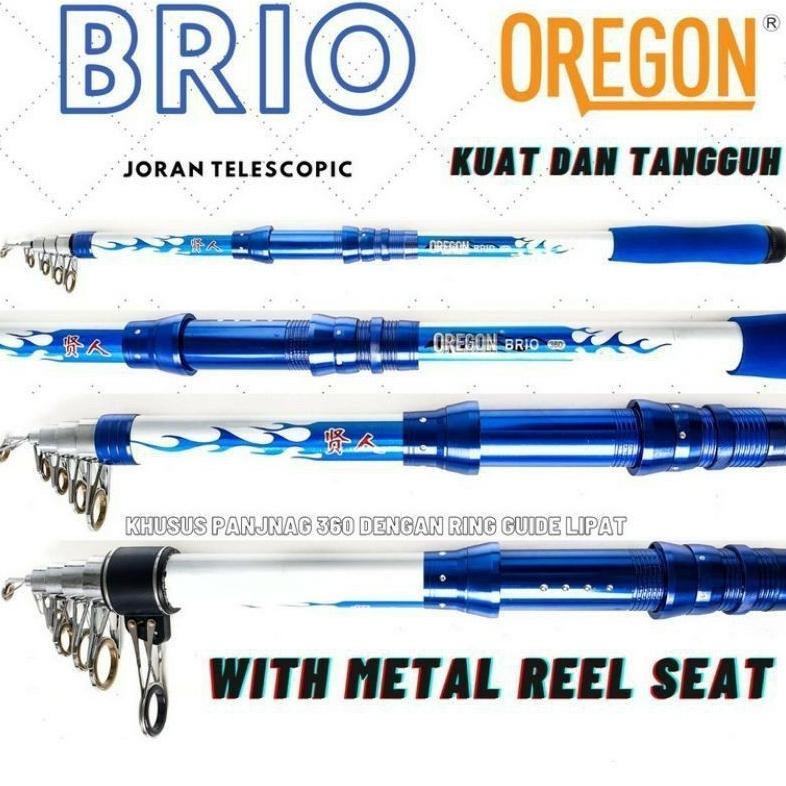 Joran Pancing Antena Oregon Brio 180 210 240 270 300 360 390 420  Kuat untuk Danau Waduk Sungai Laut