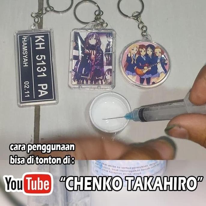 

ready Lem Akrilik Super Bening crystal glue + FREE suntikan murah